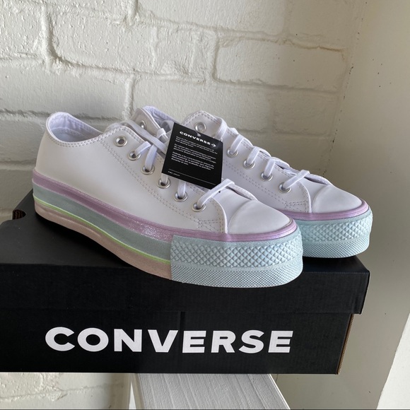 all star white platform